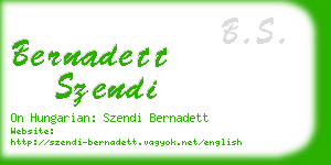 bernadett szendi business card